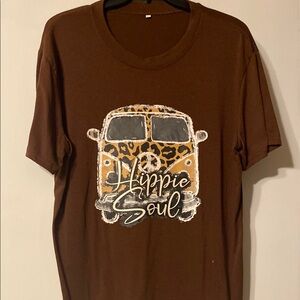 Brown Hippie Soul Graphic T-Shirt